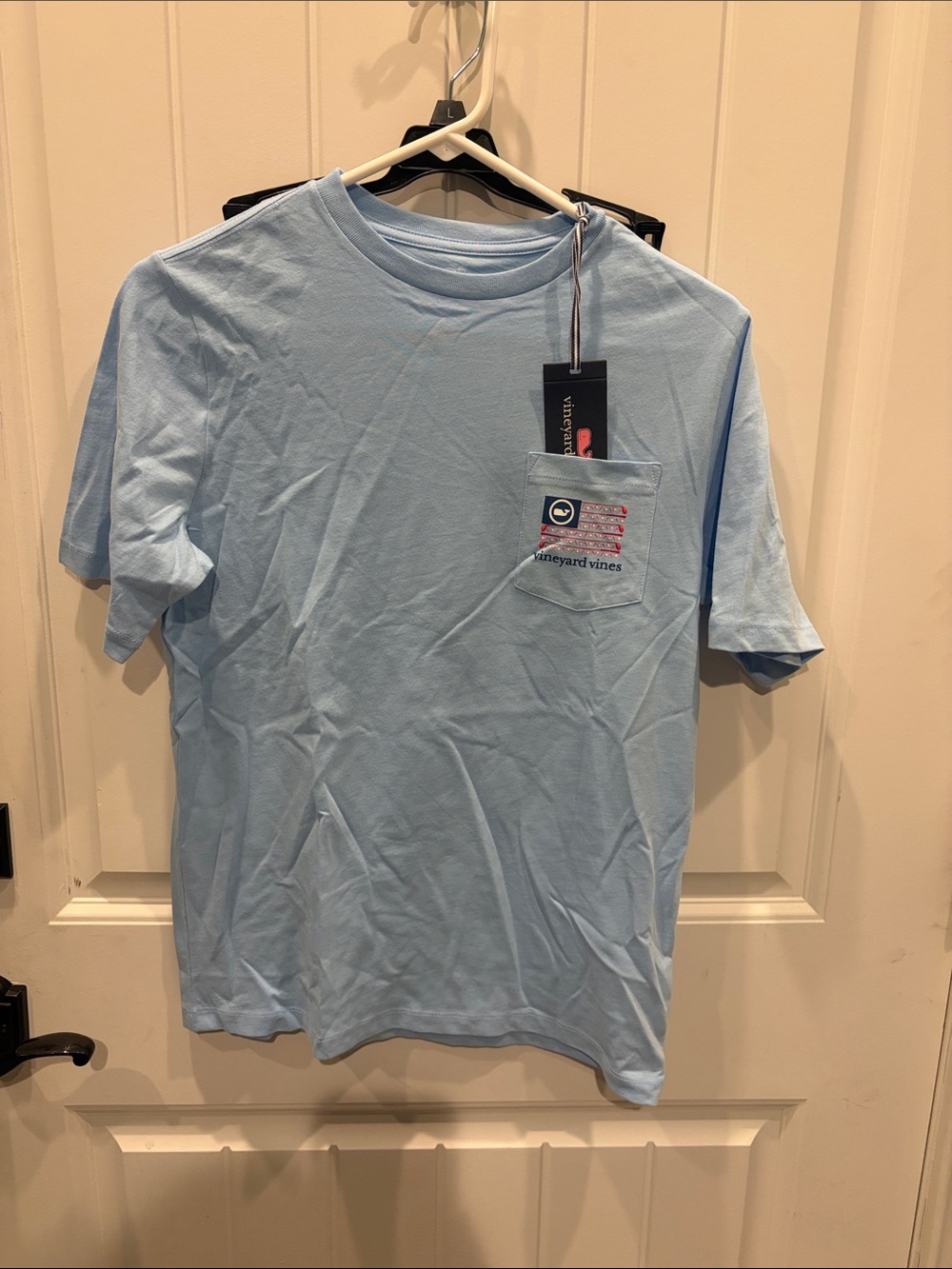 Vineyard Vines Light Blue Short Sleeve Pocket Tee